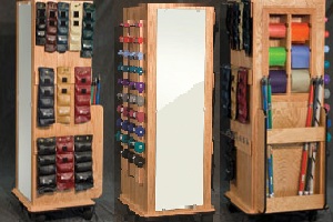 Four Sided Rack with Mirror