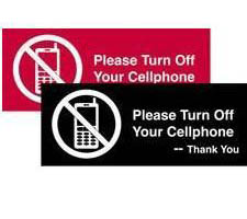 Sign: No Cellphone